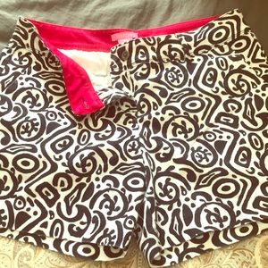 Isaac Mizrahi black and white shorts